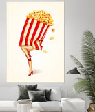 Popcorn Girl by Kelly Gilleran on GIANT ART - white mixed media