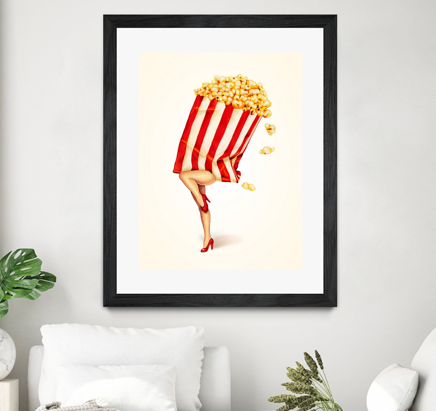 Popcorn Girl by Kelly Gilleran on GIANT ART - white mixed media