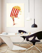 Popcorn Girl by Kelly Gilleran on GIANT ART - white mixed media