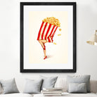 Popcorn Girl by Kelly Gilleran on GIANT ART - white mixed media