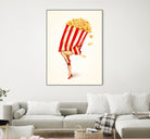 Popcorn Girl by Kelly Gilleran on GIANT ART - white mixed media