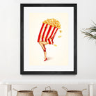 Popcorn Girl by Kelly Gilleran on GIANT ART - white mixed media