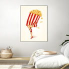 Popcorn Girl by Kelly Gilleran on GIANT ART - white mixed media