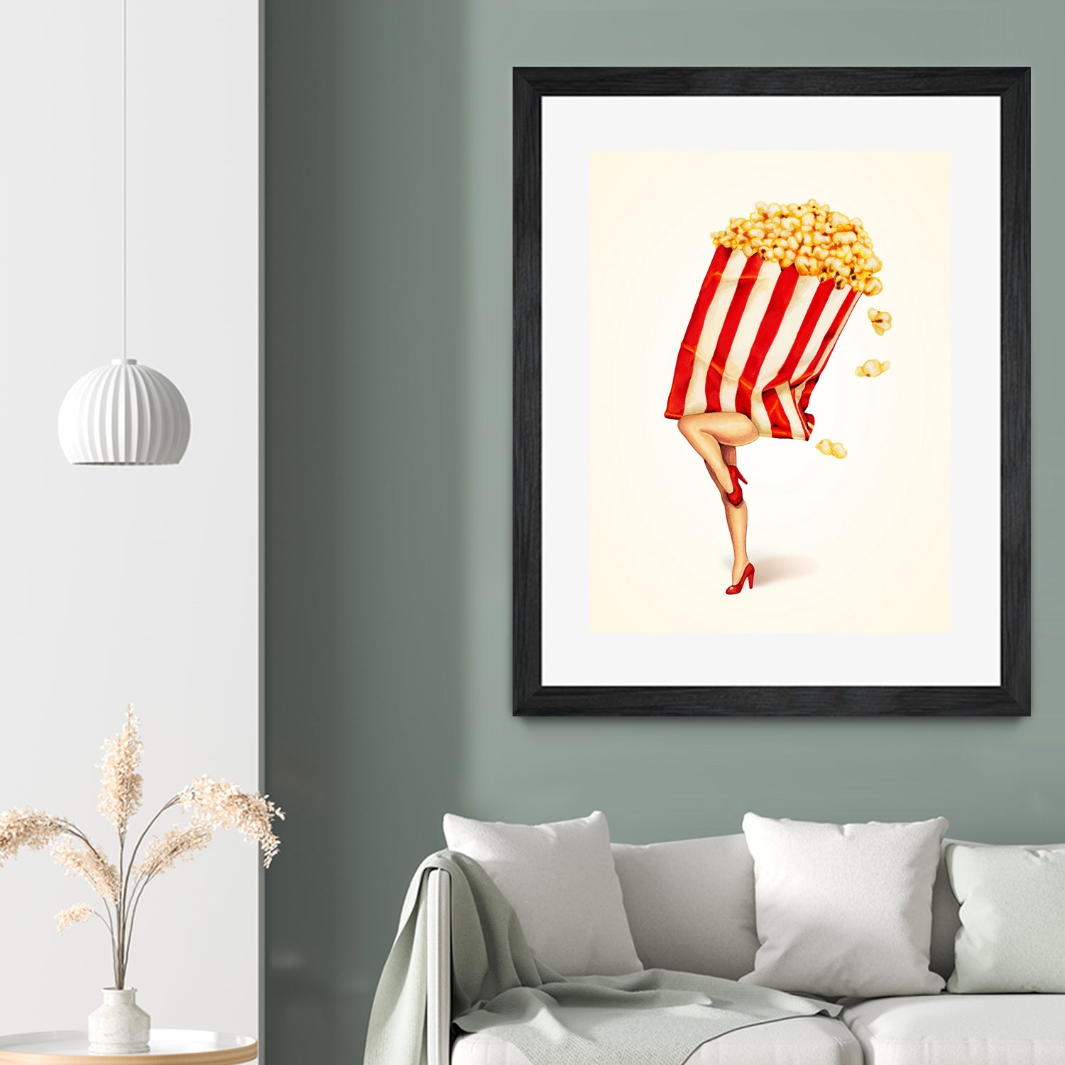 Popcorn Girl by Kelly Gilleran on GIANT ART - white mixed media