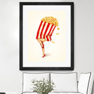 Popcorn Girl by Kelly Gilleran on GIANT ART - white mixed media