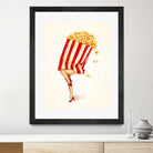 Popcorn Girl by Kelly Gilleran on GIANT ART - white mixed media