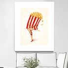 Popcorn Girl by Kelly Gilleran on GIANT ART - white mixed media