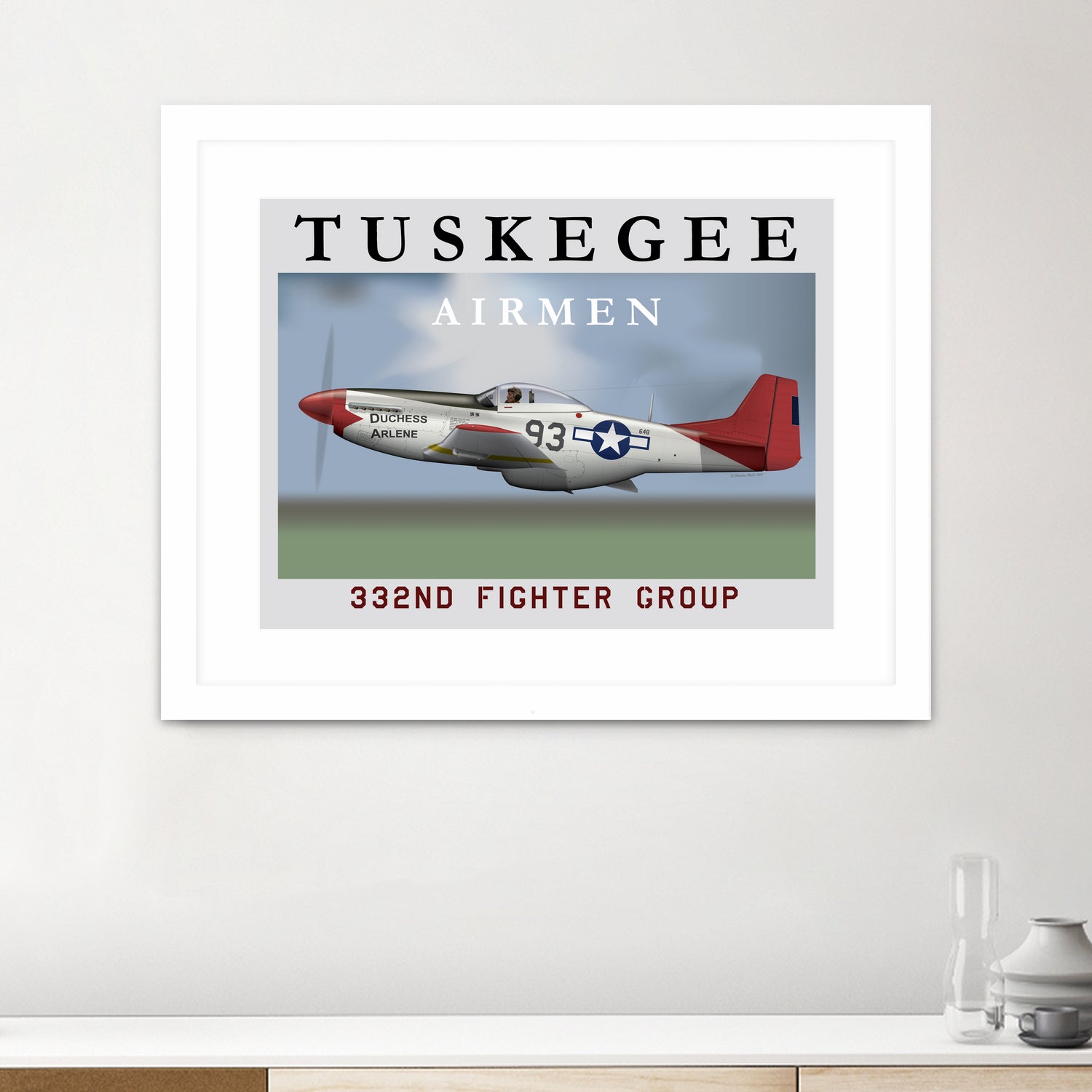 Duchess Arlene Of The Tuskegee Airmen by Matthew Webb on GIANT ART - gray digital drawing