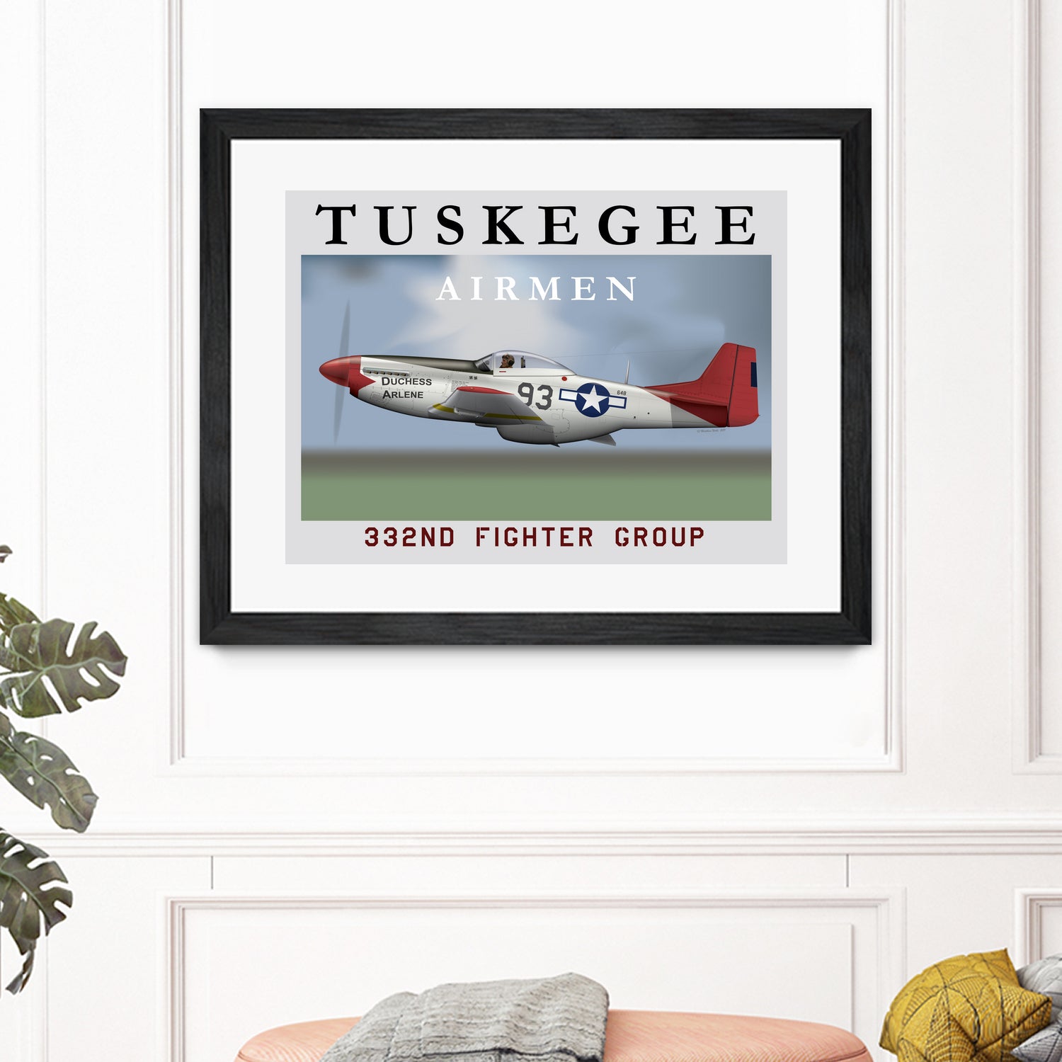 Duchess Arlene Of The Tuskegee Airmen by Matthew Webb on GIANT ART - gray digital drawing