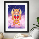 Sailor Moon by Enrique Valles on GIANT ART - orange vector illustration