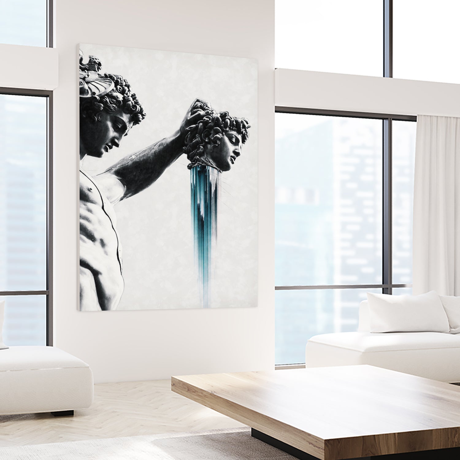 Perseus and  Medusa by Menelaos Trompoukis on GIANT ART - gray digital painting