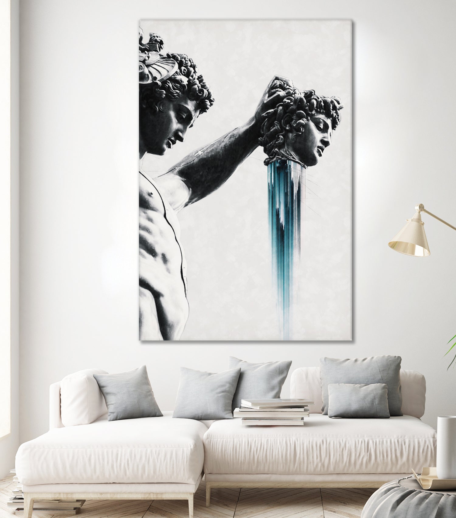 Perseus and  Medusa by Menelaos Trompoukis on GIANT ART - gray digital painting