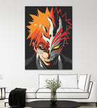 ICHIGO HOLLOW MASK Bleach by Muhamat Azmi Muna on GIANT ART - white character design