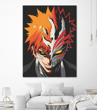 ICHIGO HOLLOW MASK Bleach by Muhamat Azmi Muna on GIANT ART - white character design