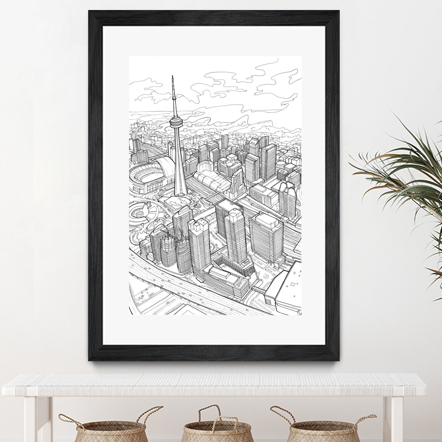 Toronto 2/3 by Anne Ma on GIANT ART - black mixed media