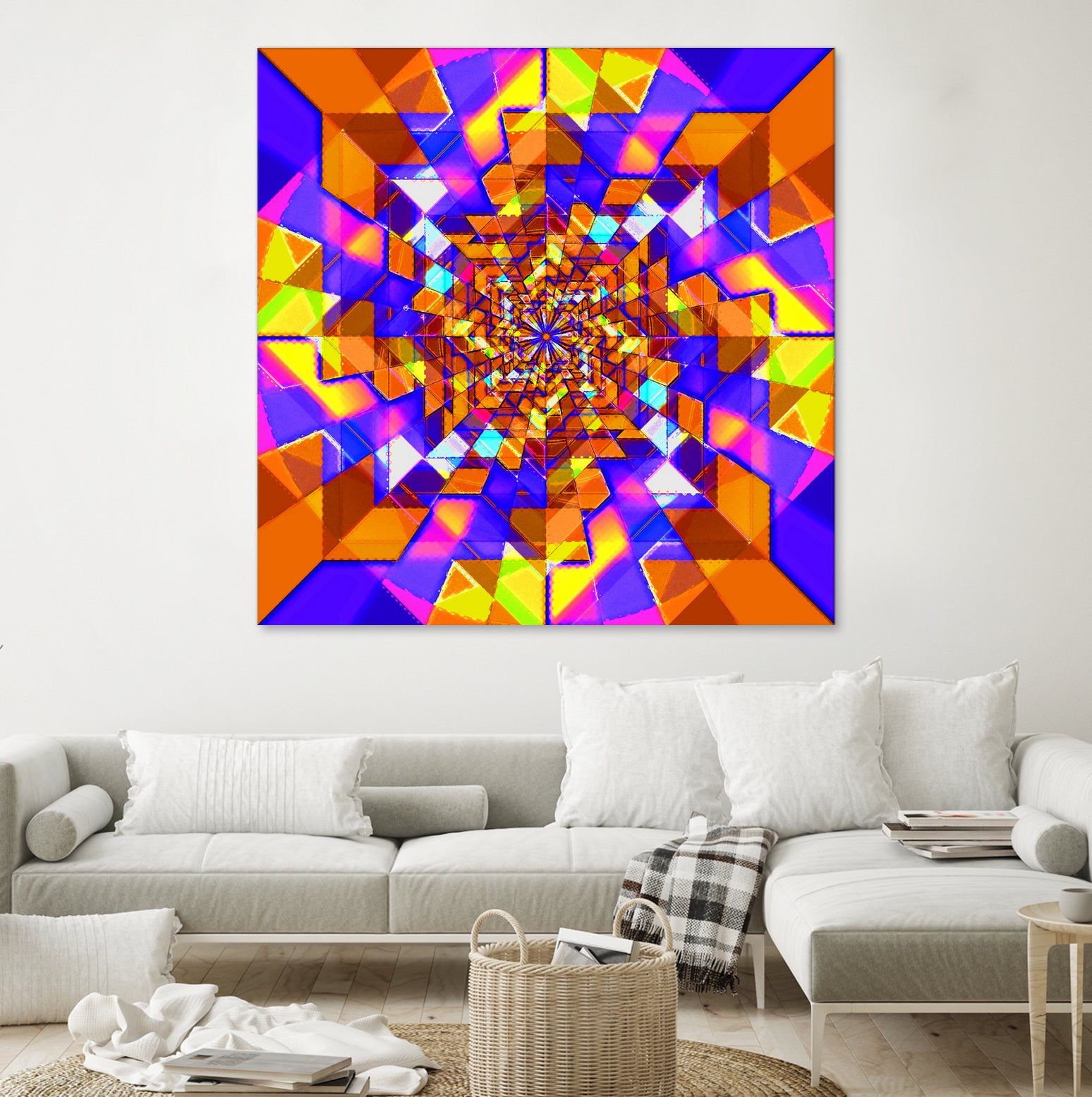 Spiral Squares by Pete Smith on GIANT ART - fuchsia digital painting