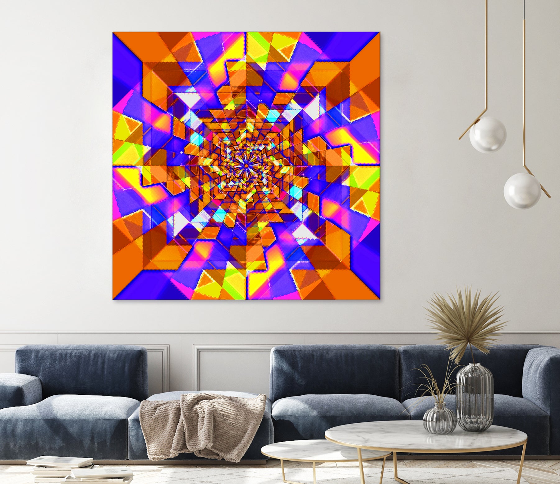 Spiral Squares by Pete Smith on GIANT ART - fuchsia digital painting