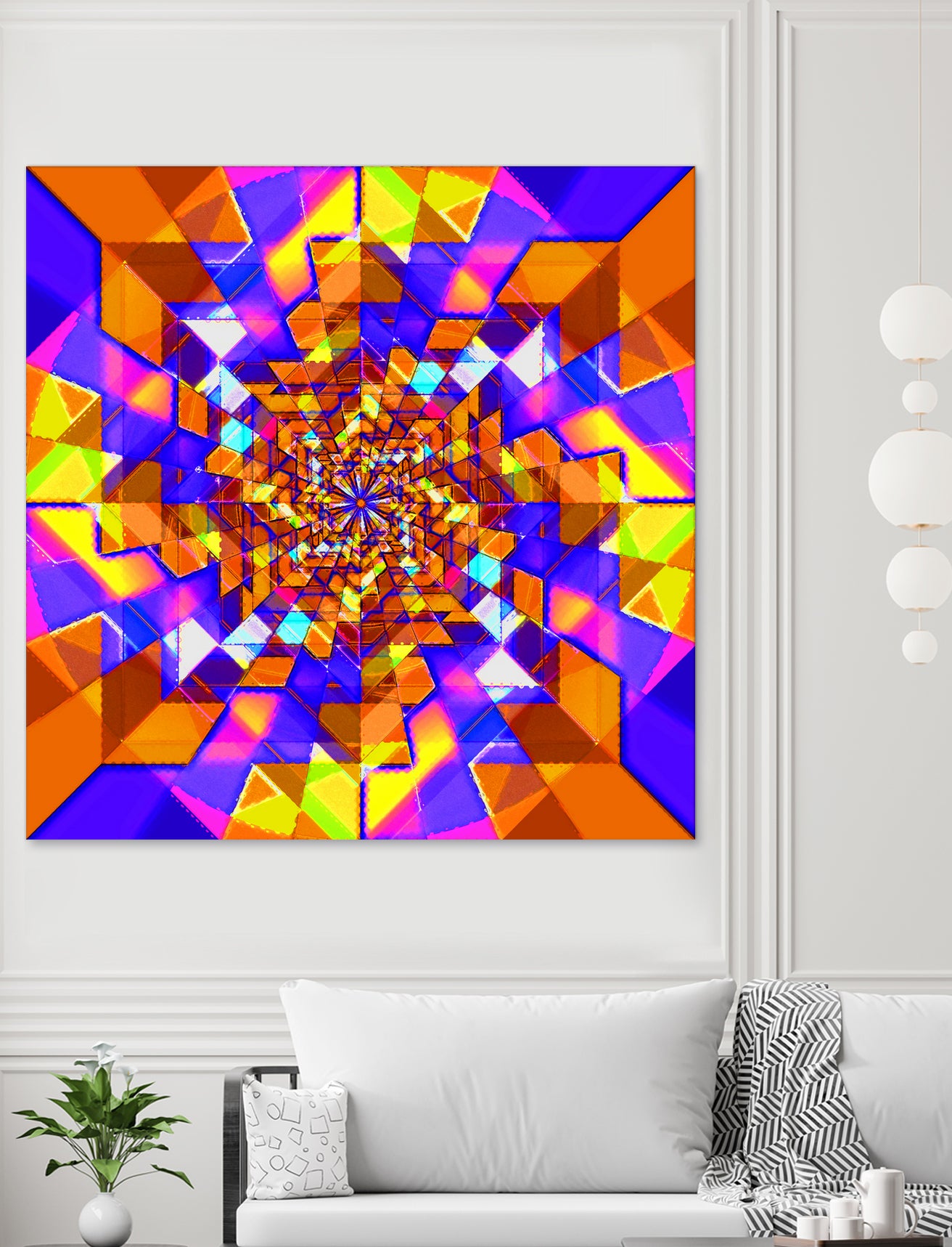 Spiral Squares by Pete Smith on GIANT ART - fuchsia digital painting