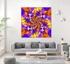 Spiral Squares by Pete Smith on GIANT ART - fuchsia digital painting