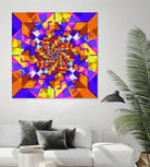 Spiral Squares by Pete Smith on GIANT ART - fuchsia digital painting