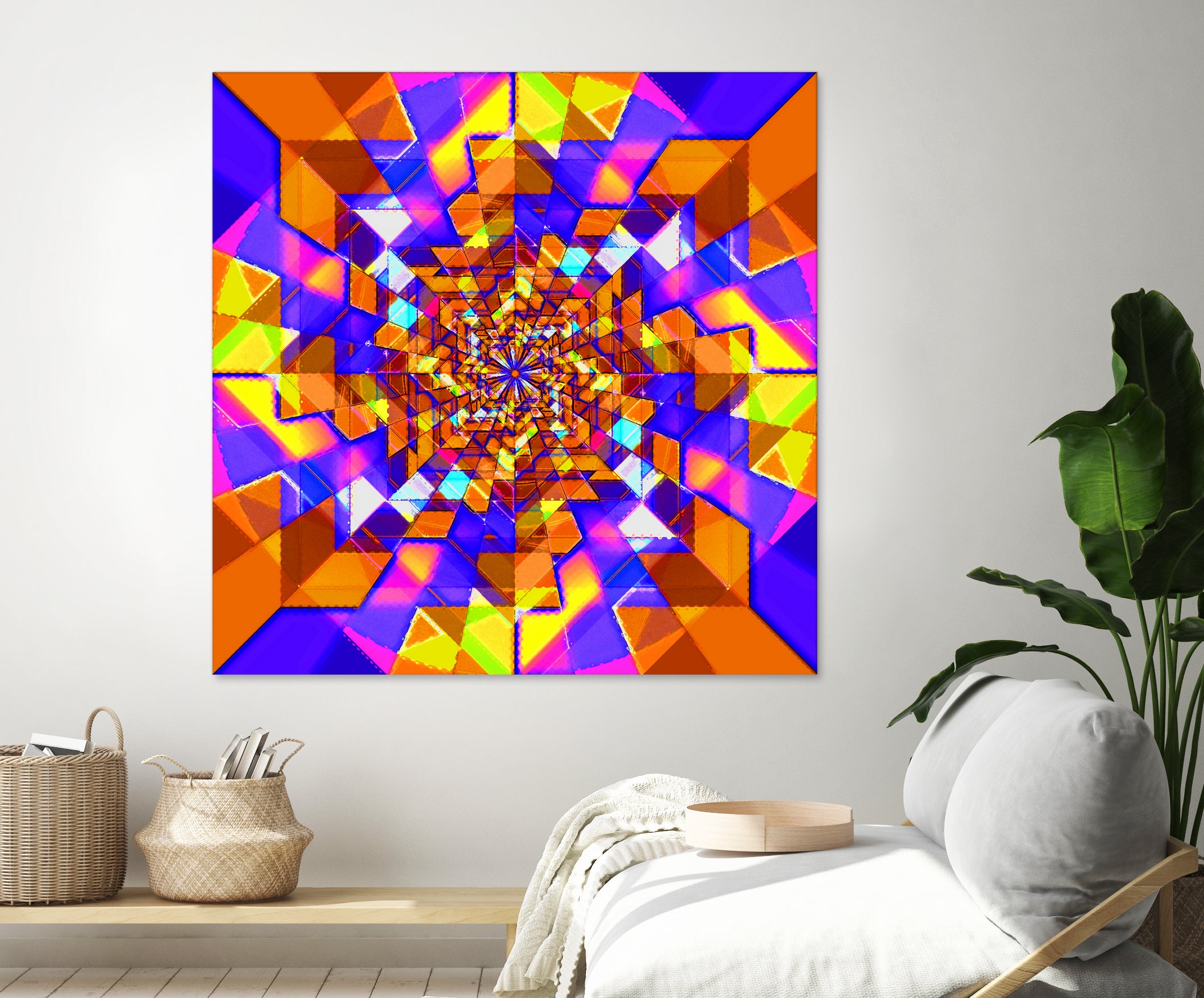 Spiral Squares by Pete Smith on GIANT ART - fuchsia digital painting