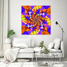 Spiral Squares by Pete Smith on GIANT ART - fuchsia digital painting