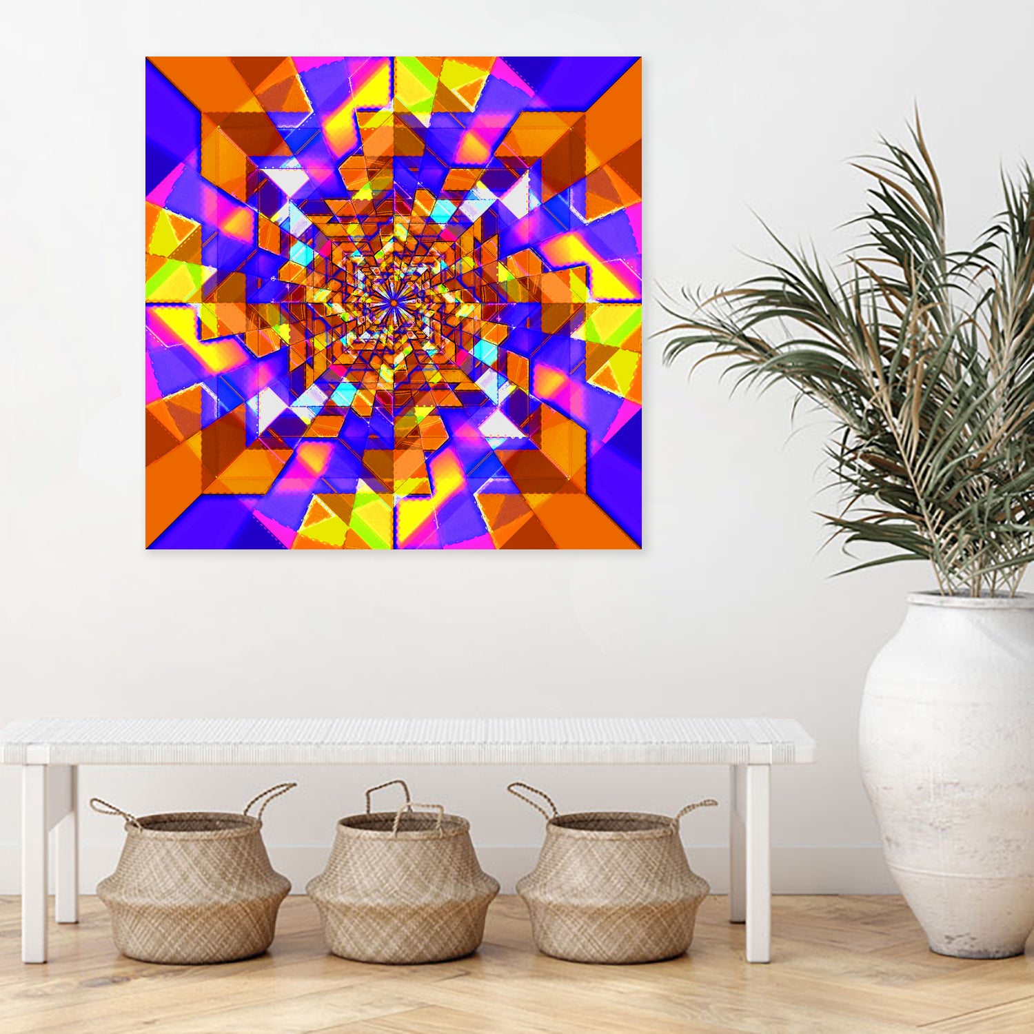 Spiral Squares by Pete Smith on GIANT ART - fuchsia digital painting