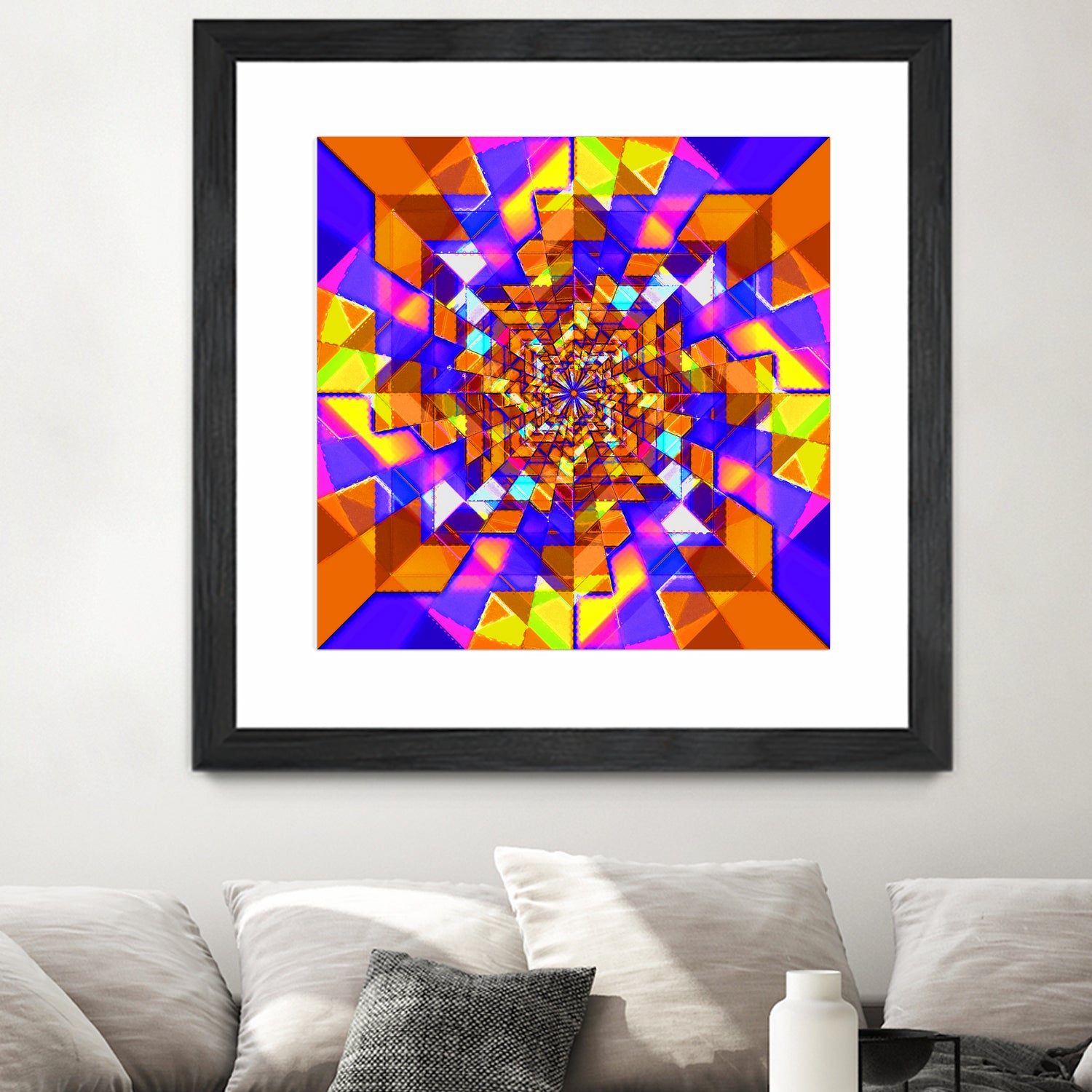 Spiral Squares by Pete Smith on GIANT ART - fuchsia digital painting