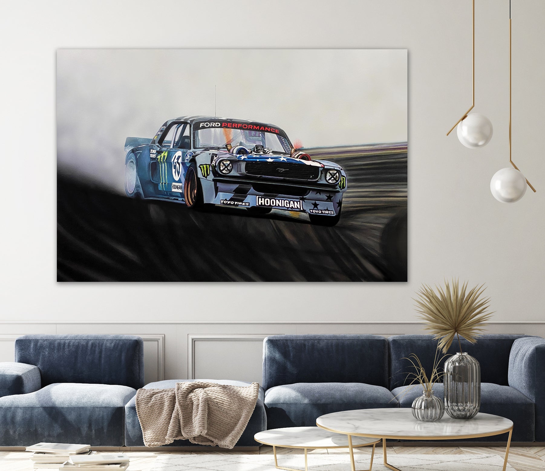 Hoonicorn Drift Car II by João Bello on GIANT ART - blue mixed media