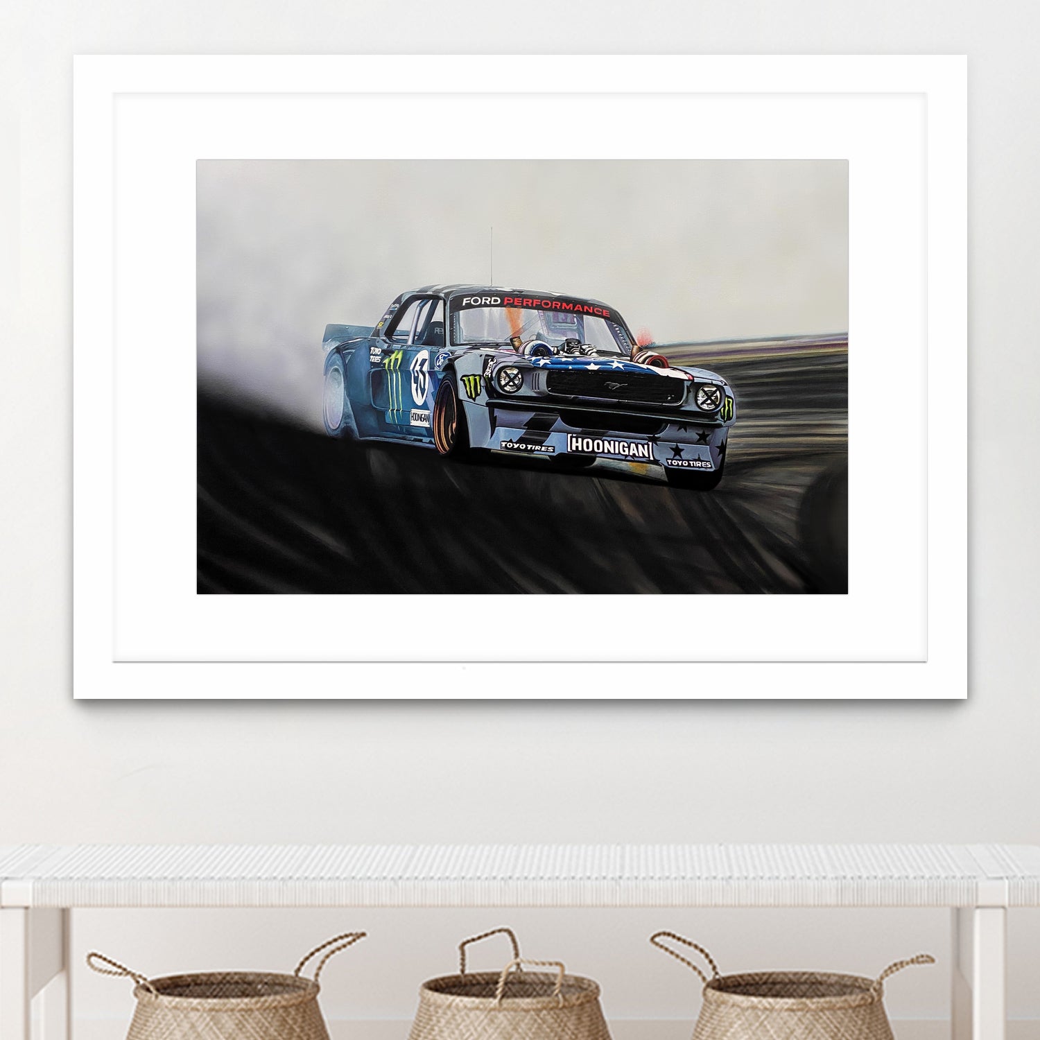 Hoonicorn Drift Car II by João Bello on GIANT ART - blue mixed media