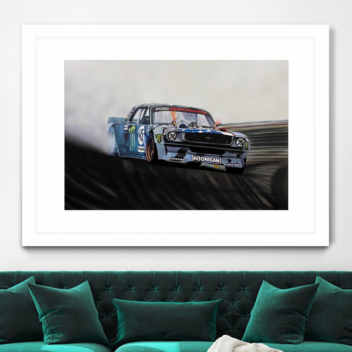 Hoonicorn Drift Car II by João Bello on GIANT ART - blue mixed media