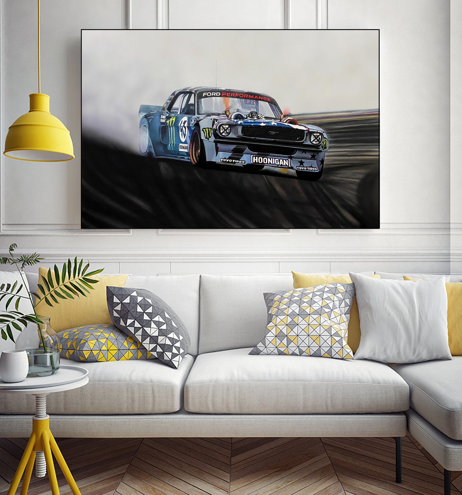 Hoonicorn Drift Car II by João Bello on GIANT ART - blue mixed media