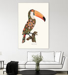 Boho Toucan by Jonas Loose on GIANT ART - orange digital drawing