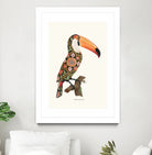 Boho Toucan by Jonas Loose on GIANT ART - orange digital drawing