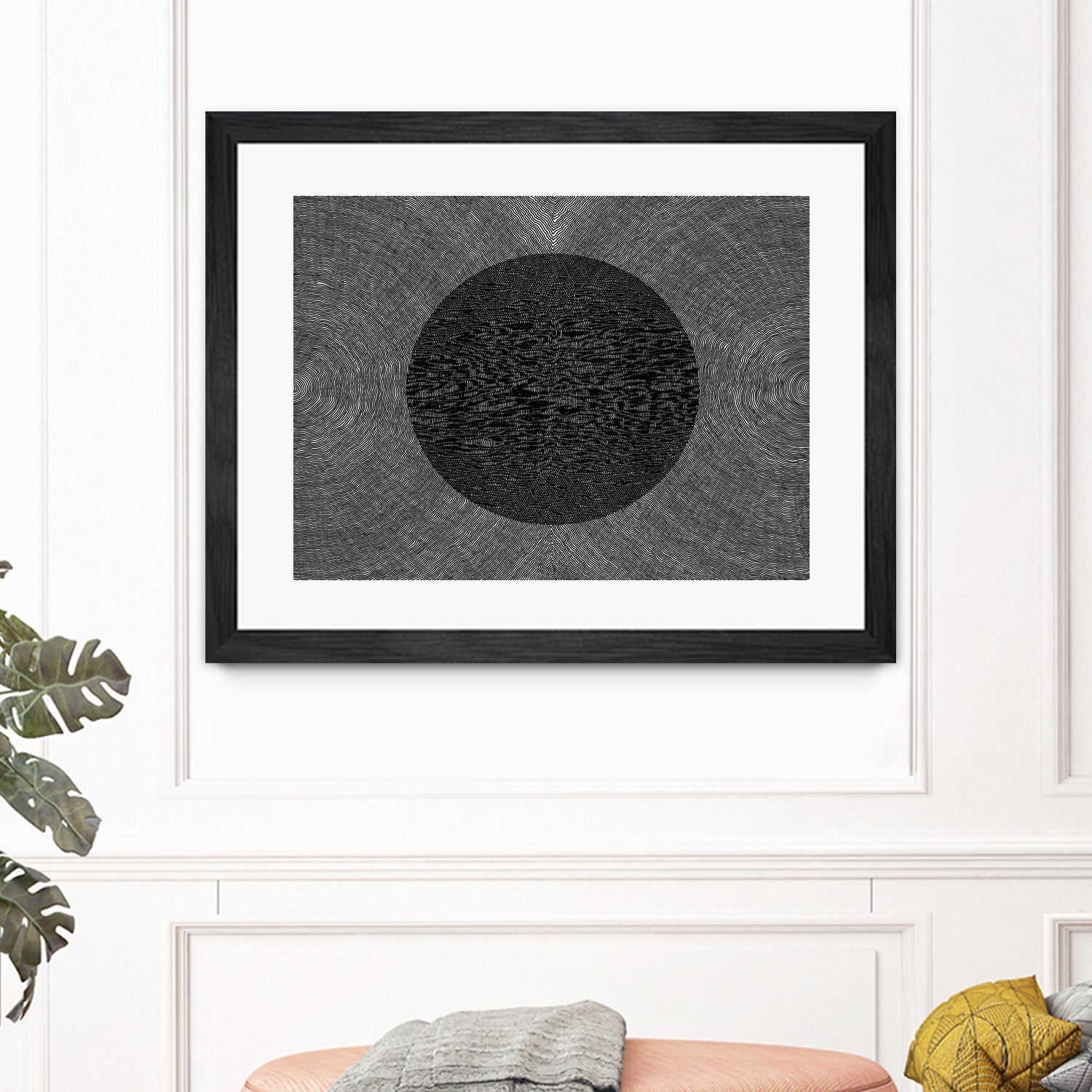 Constructive Interference Pattern by Victor Fitzsimons on GIANT ART - black digital drawing