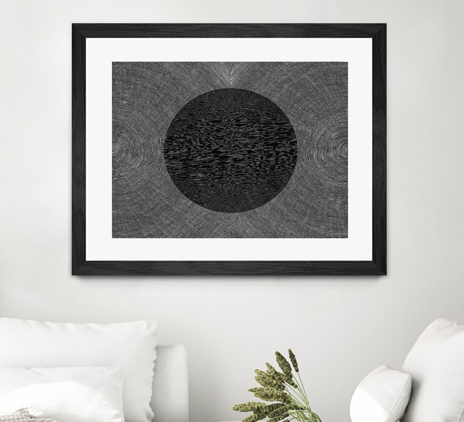 Constructive Interference Pattern by Victor Fitzsimons on GIANT ART - black digital drawing