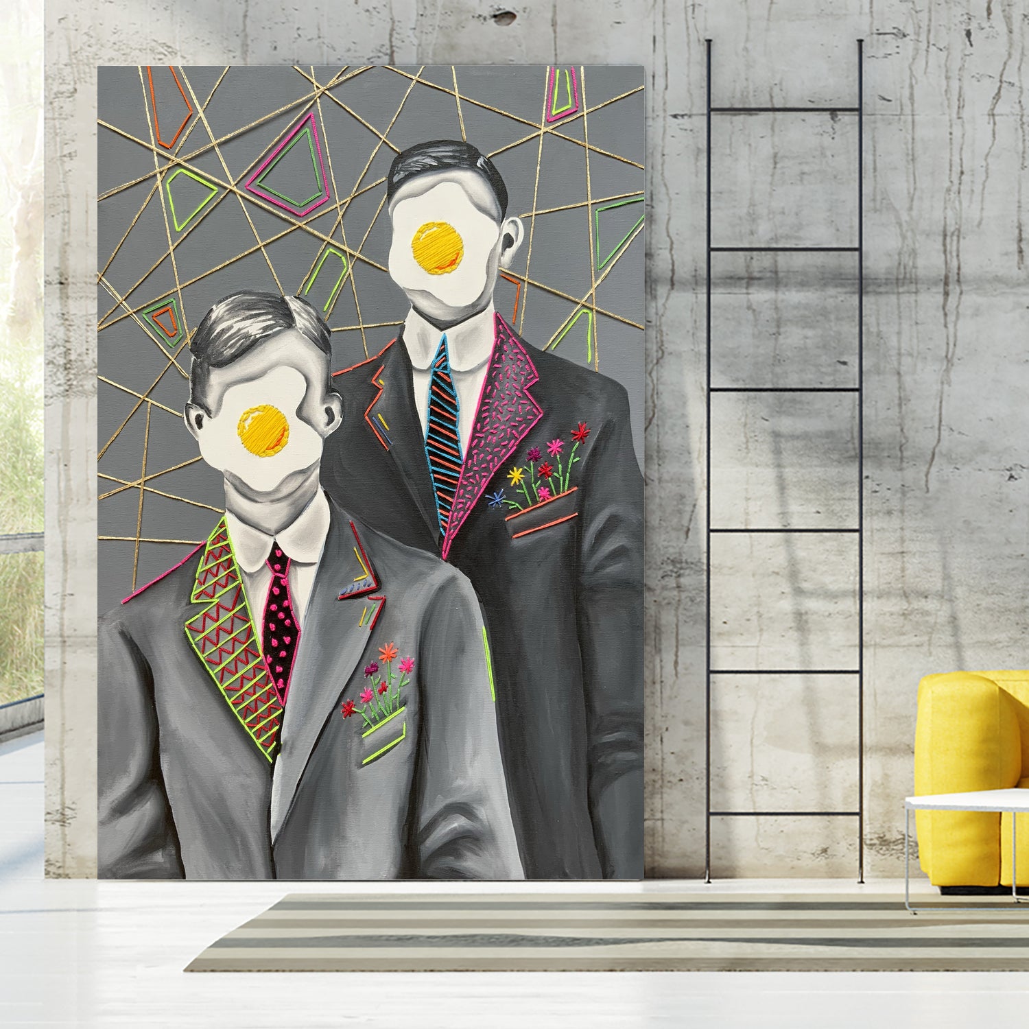 Sunny side up by eugenia retana on GIANT ART - gray mixed media