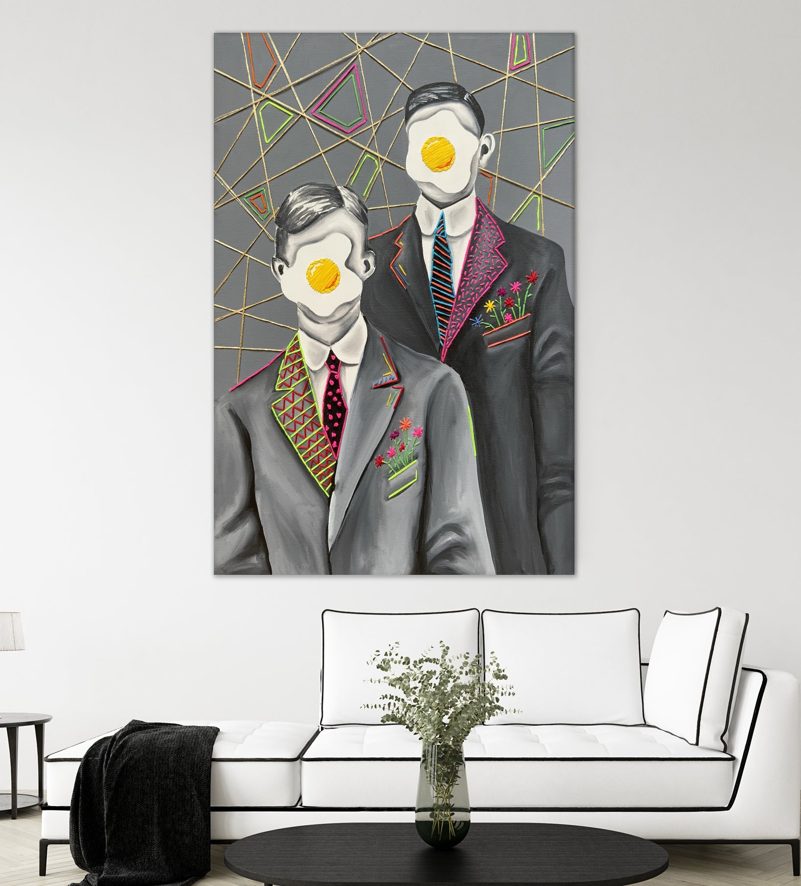 Sunny side up by eugenia retana on GIANT ART - gray mixed media