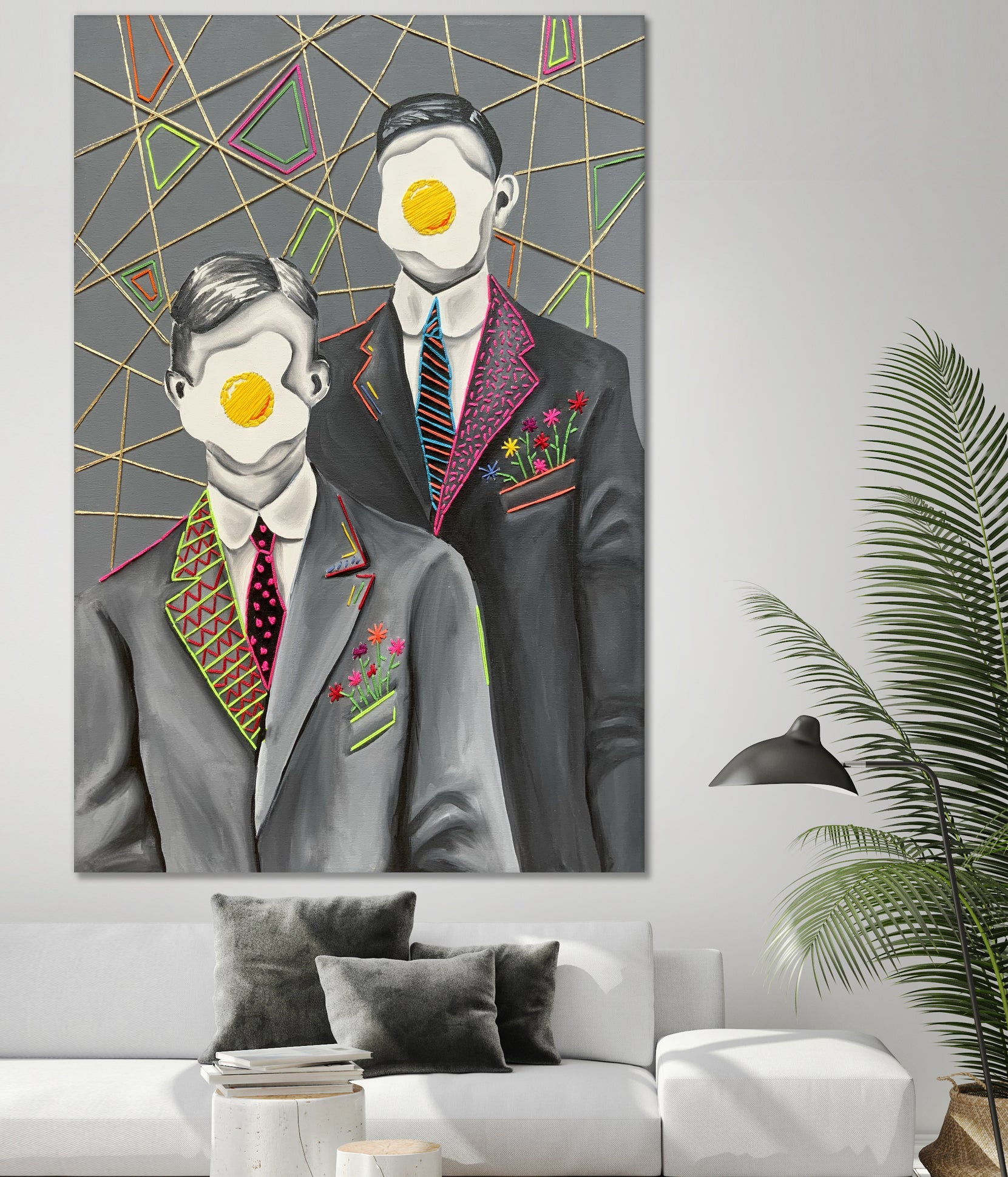 Sunny side up by eugenia retana on GIANT ART - gray mixed media