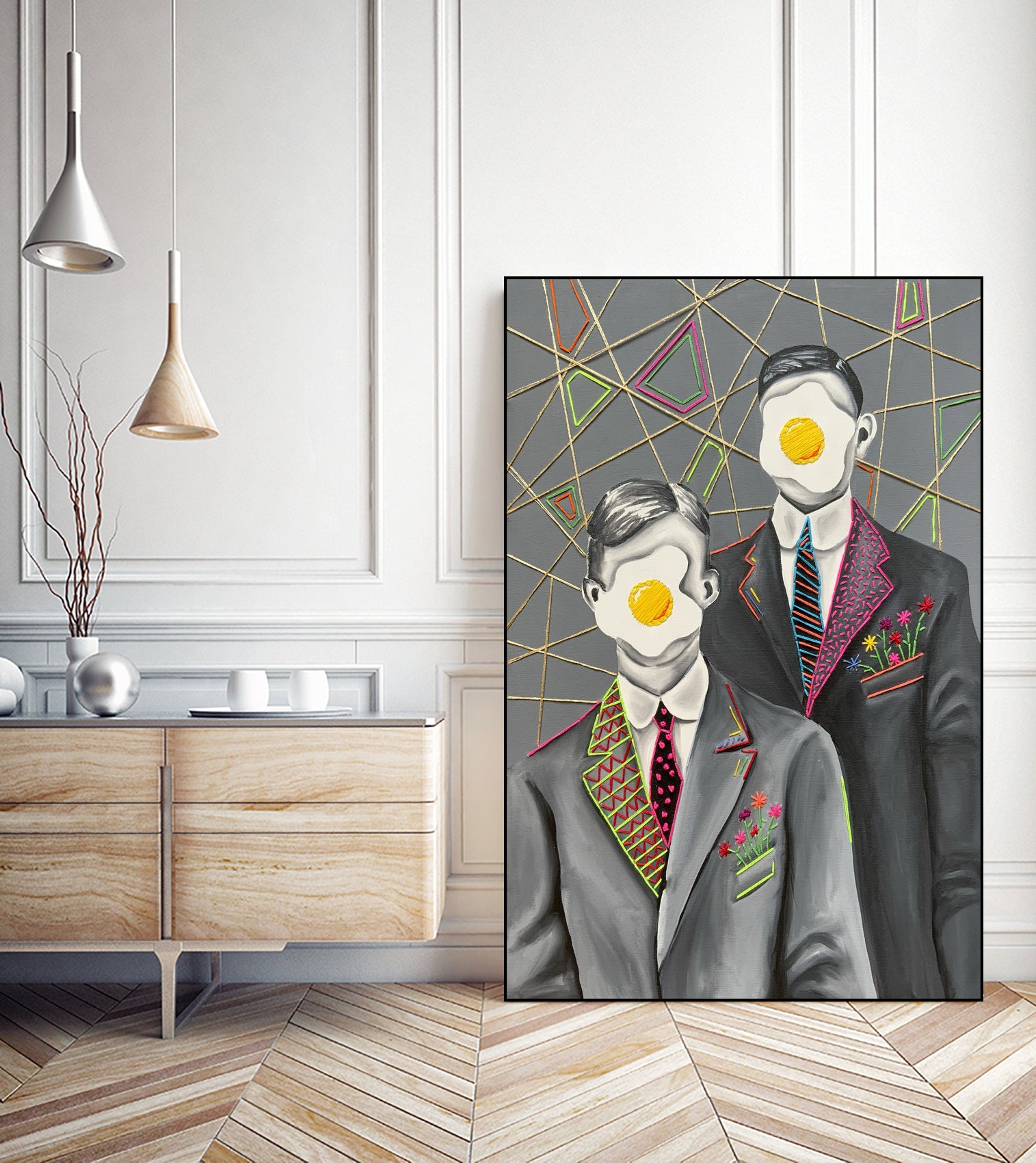 Sunny side up by eugenia retana on GIANT ART - gray mixed media