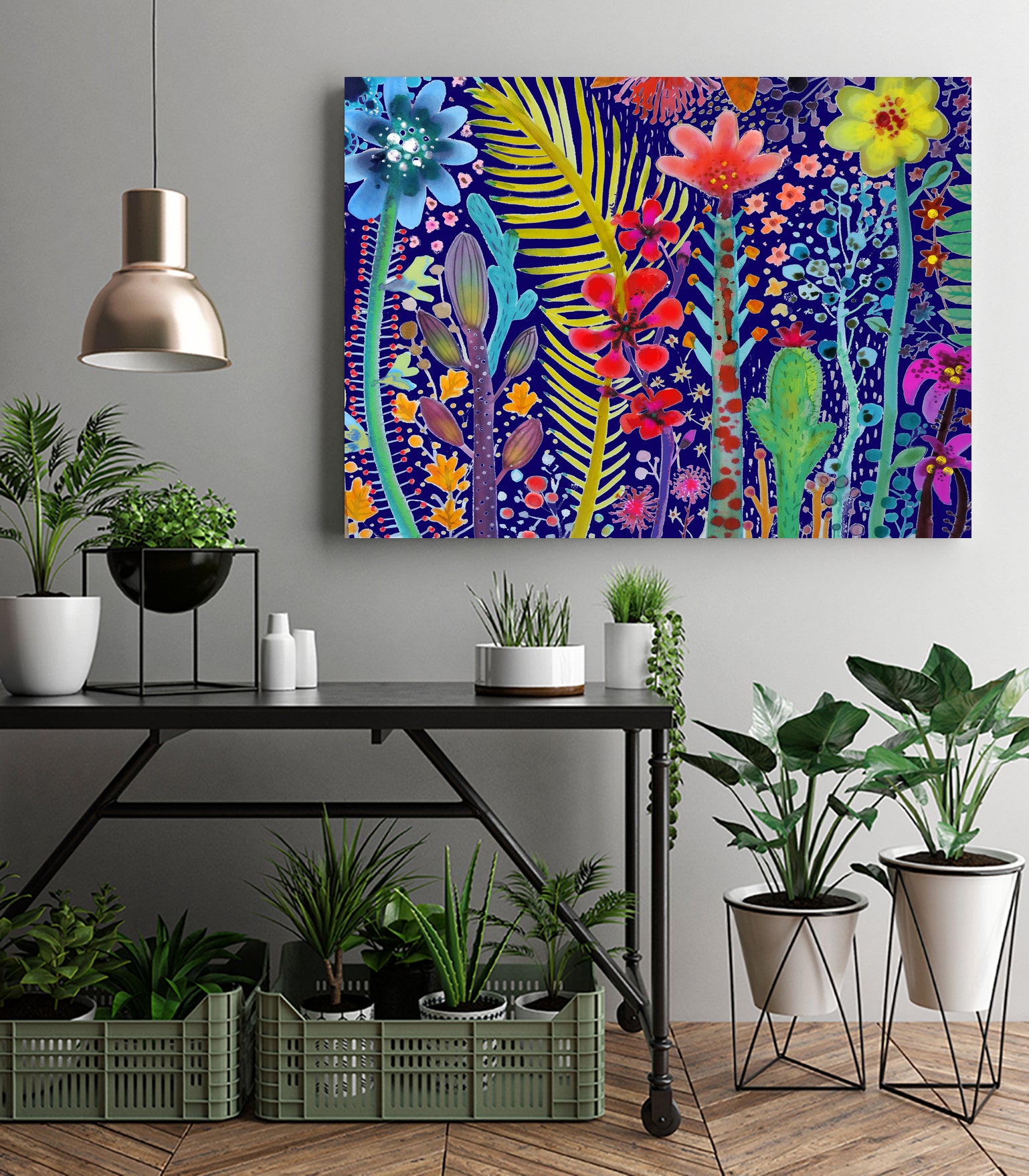 in the mighty jungle by sylvie demers on GIANT ART - blue digital painting