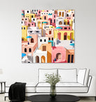 Pastel Cityscape by Uma Gokhale on GIANT ART - pink digital painting