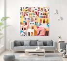 Pastel Cityscape by Uma Gokhale on GIANT ART - pink digital painting