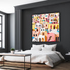 Pastel Cityscape by Uma Gokhale on GIANT ART - pink digital painting