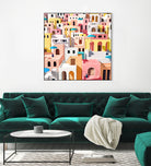 Pastel Cityscape by Uma Gokhale on GIANT ART - pink digital painting