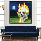 Minecraft Painting Skull on Fire by Javier Arrarte on GIANT ART - black game design