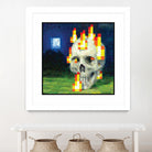 Minecraft Painting Skull on Fire by Javier Arrarte on GIANT ART - black game design