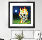 Minecraft Painting Skull on Fire by Javier Arrarte on GIANT ART - black game design