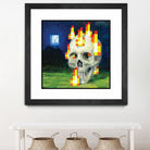 Minecraft Painting Skull on Fire by Javier Arrarte on GIANT ART - black game design