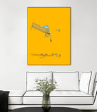 Float - With the pigeons by Jason Ratliff on GIANT ART - yellow digital painting